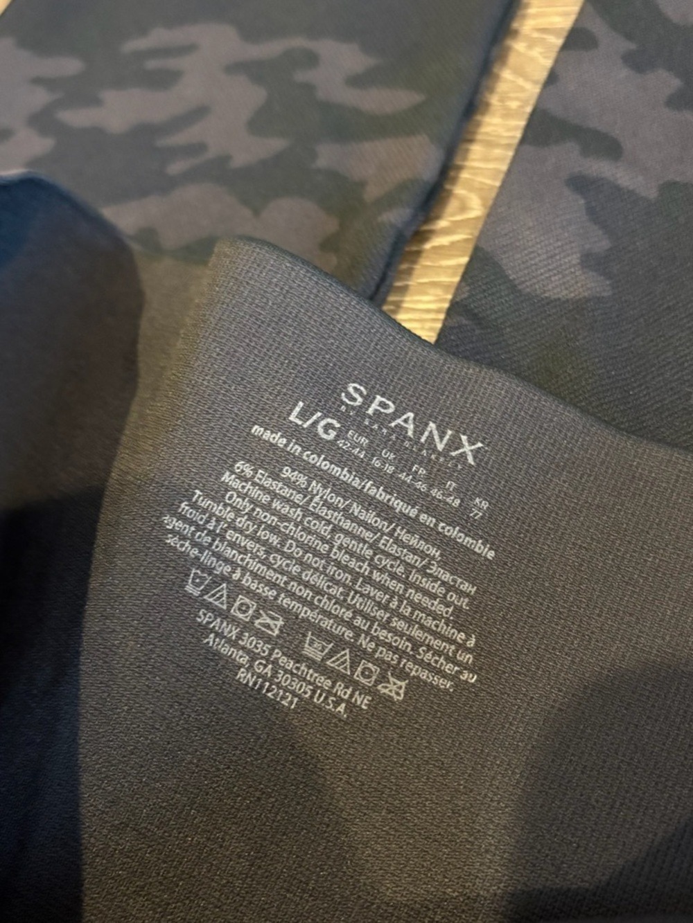 SPANX Black Camo High-Waist Leggings - Picture 3 of 6